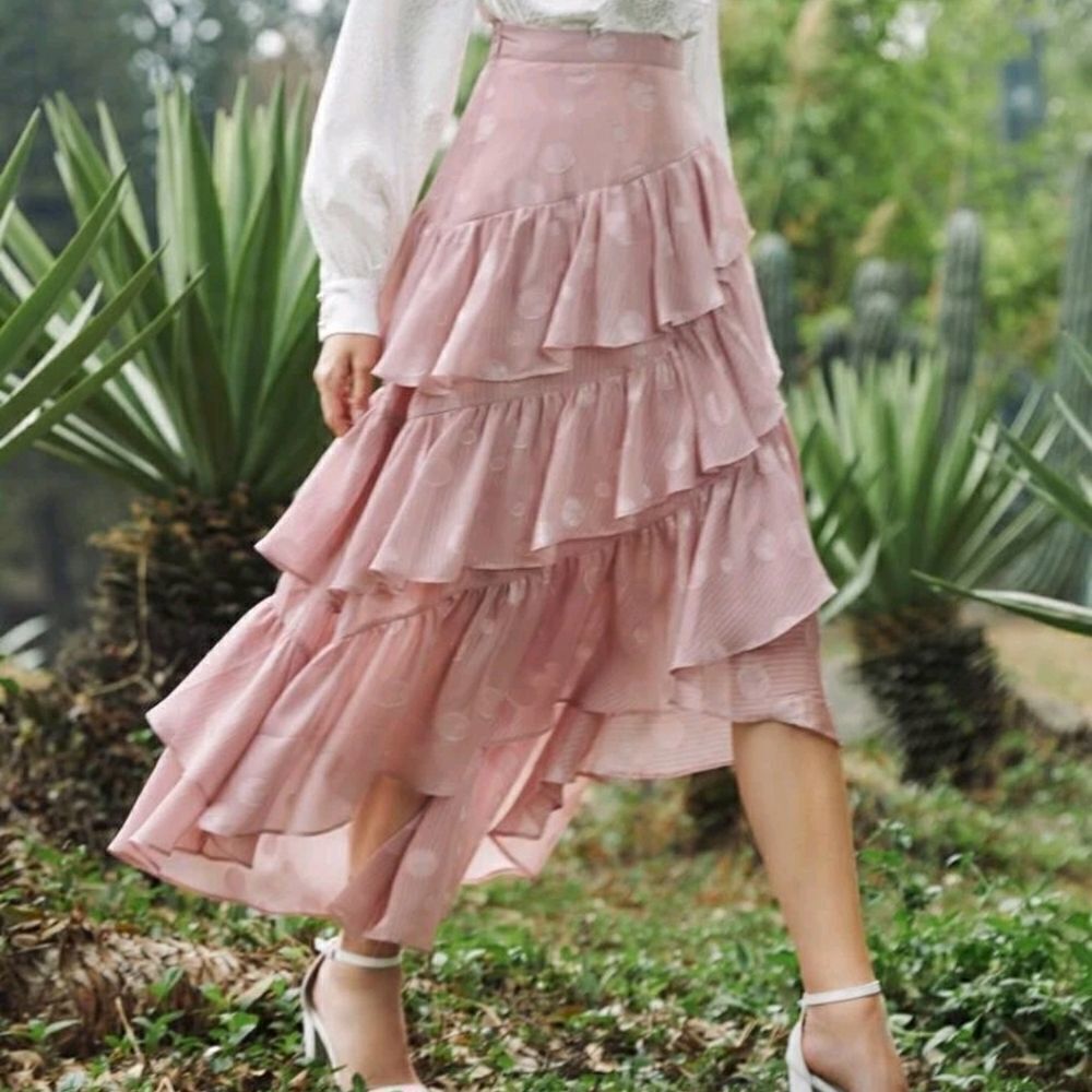 Layered Ruffle Trim Skirt - Picture 3 of 7